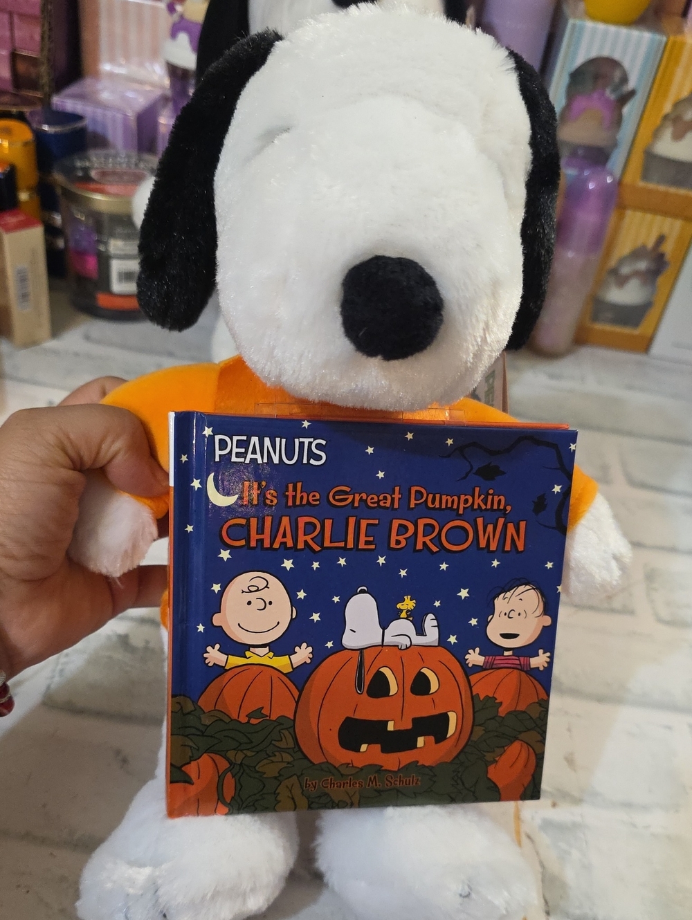 PEANUTS SNOOPY PLUSH DOLL WITH BOOK